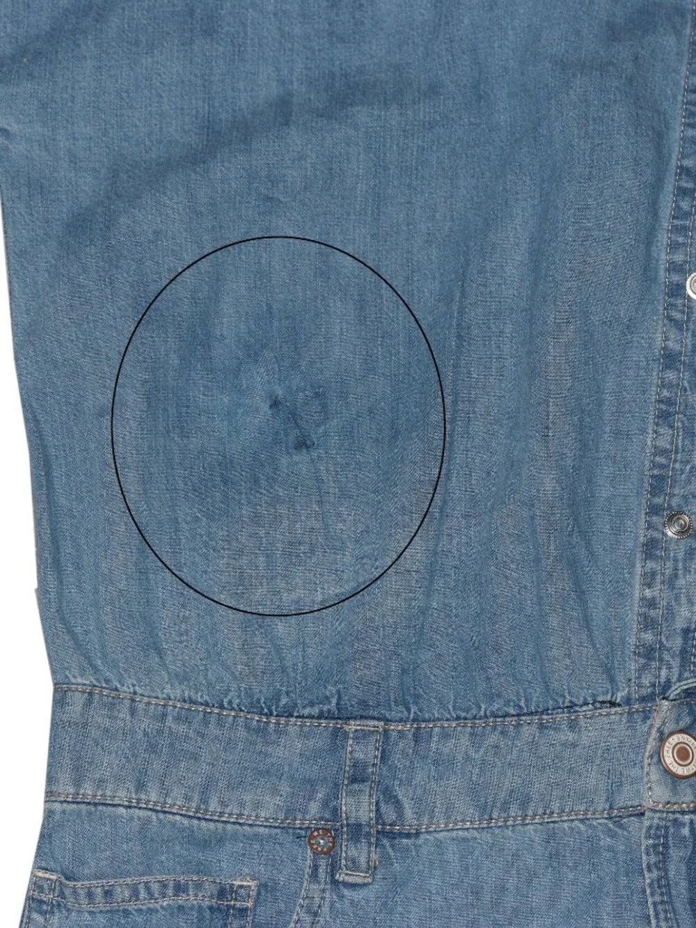 Free People We The Free Zodiac Chambray One-Piece Collared Neck Romper M - Picture 6 of 6